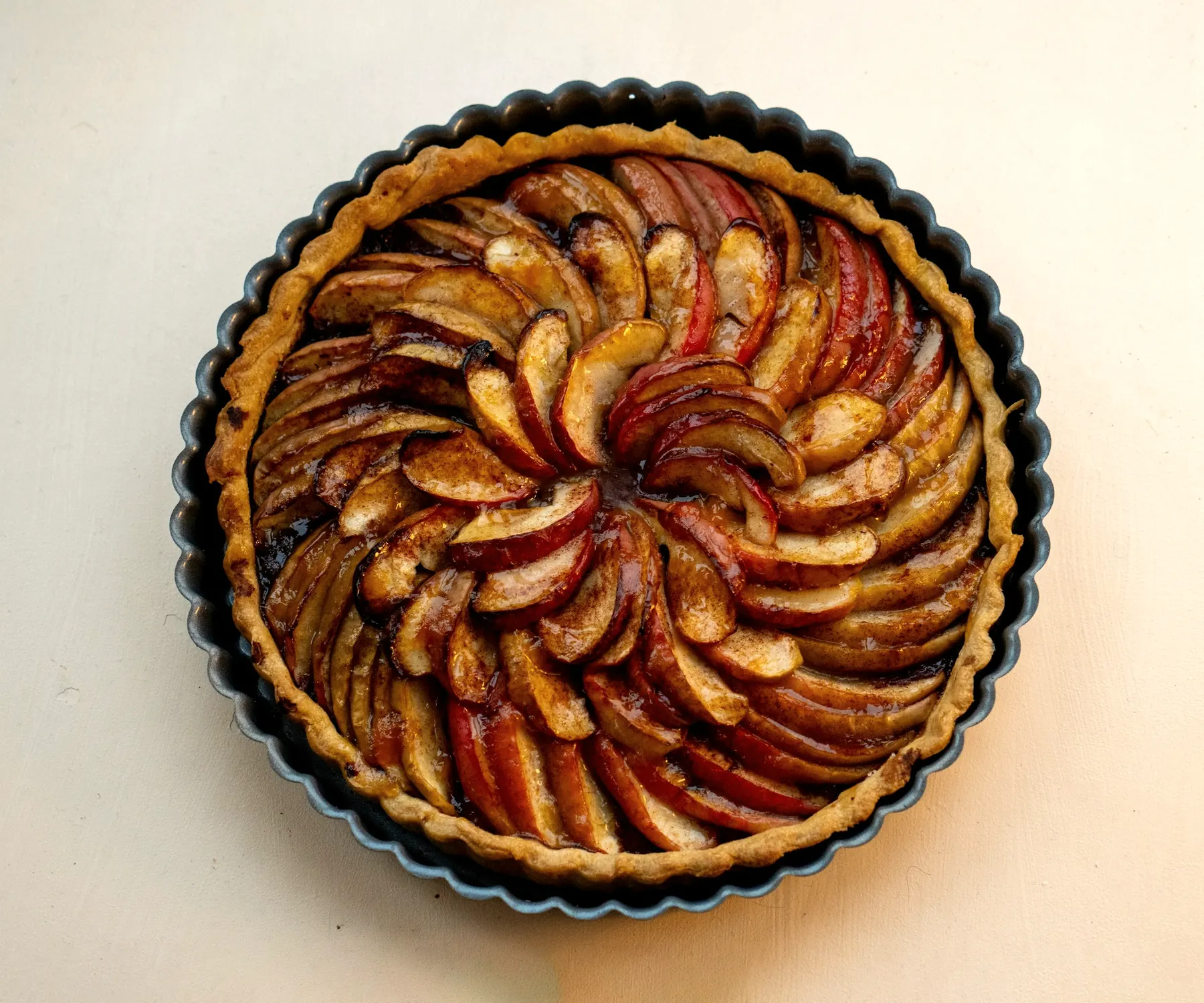 Tarte aux pommes en rosace